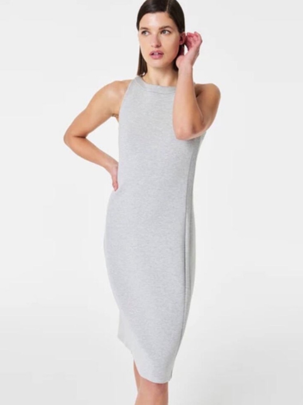 SPANX Air Essentials Tank Dress in Light Grey Heather